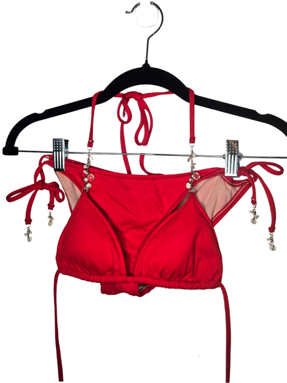 Vintage Ralph Lauren Red Halter Beaded Bikini Set ❤️